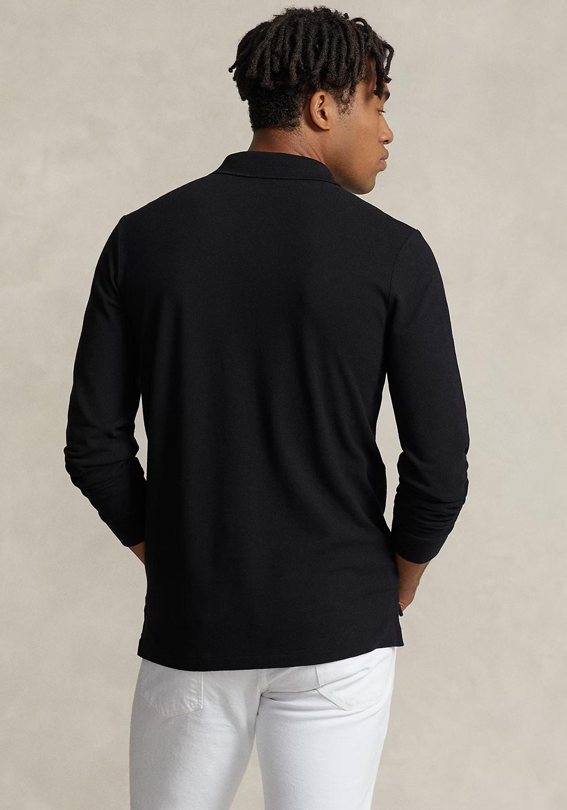 Ralph Lauren Long Sleeve Polo Shirt, Black - McElhinneys