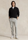 Ralph Lauren Luxury Quarter Zip Jersey Sweatshirt, Black