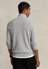 Ralph Lauren Mesh Knit Cotton Half Zip Sweater, Andover Heather