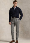 Ralph Lauren Mesh Knit Cotton Quarter Zip Sweater, Navy
