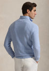 Ralph Lauren Mesh Knit Cotton Quarter Zip Sweater, Blue Hyacinth