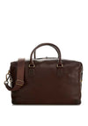Ralph Lauren Pebbled Leather Duffle Bag, Dark Brown