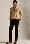 Ralph Lauren Polo Bear Quarter Zip Brushed Fleece, Sand