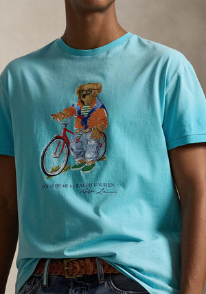 Ralph Lauren Polo Bear Slim Fit T-Shirt, Turquoise Blue