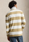 Ralph Lauren Polo Bear Stripe Rugby Shirt, Beige & Cream