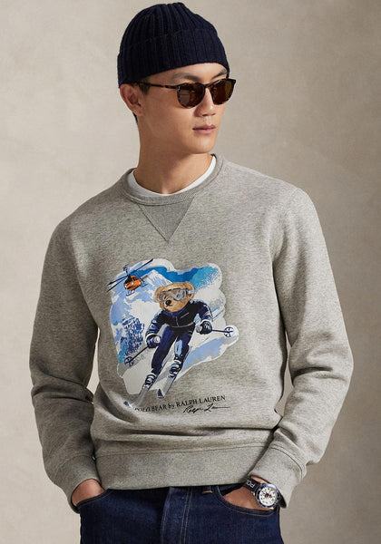 Ralph Lauren Ski Polo Bear Sweatshirt, Grey - McElhinneys