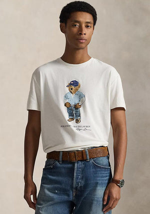 Ralph Lauren Denim Polo Bear T-Shirt, White