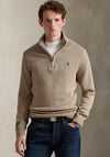Ralph Lauren Quarter Zip Jumper, Beige