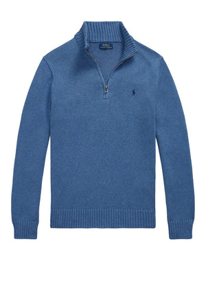 Ralph Lauren Quarter Zip Knit Sweater, Blue