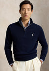 Ralph Lauren Quarter Zip Knit Sweater, Hunter Navy