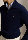 Ralph Lauren Quarter Zip Knit Sweater, Hunter Navy