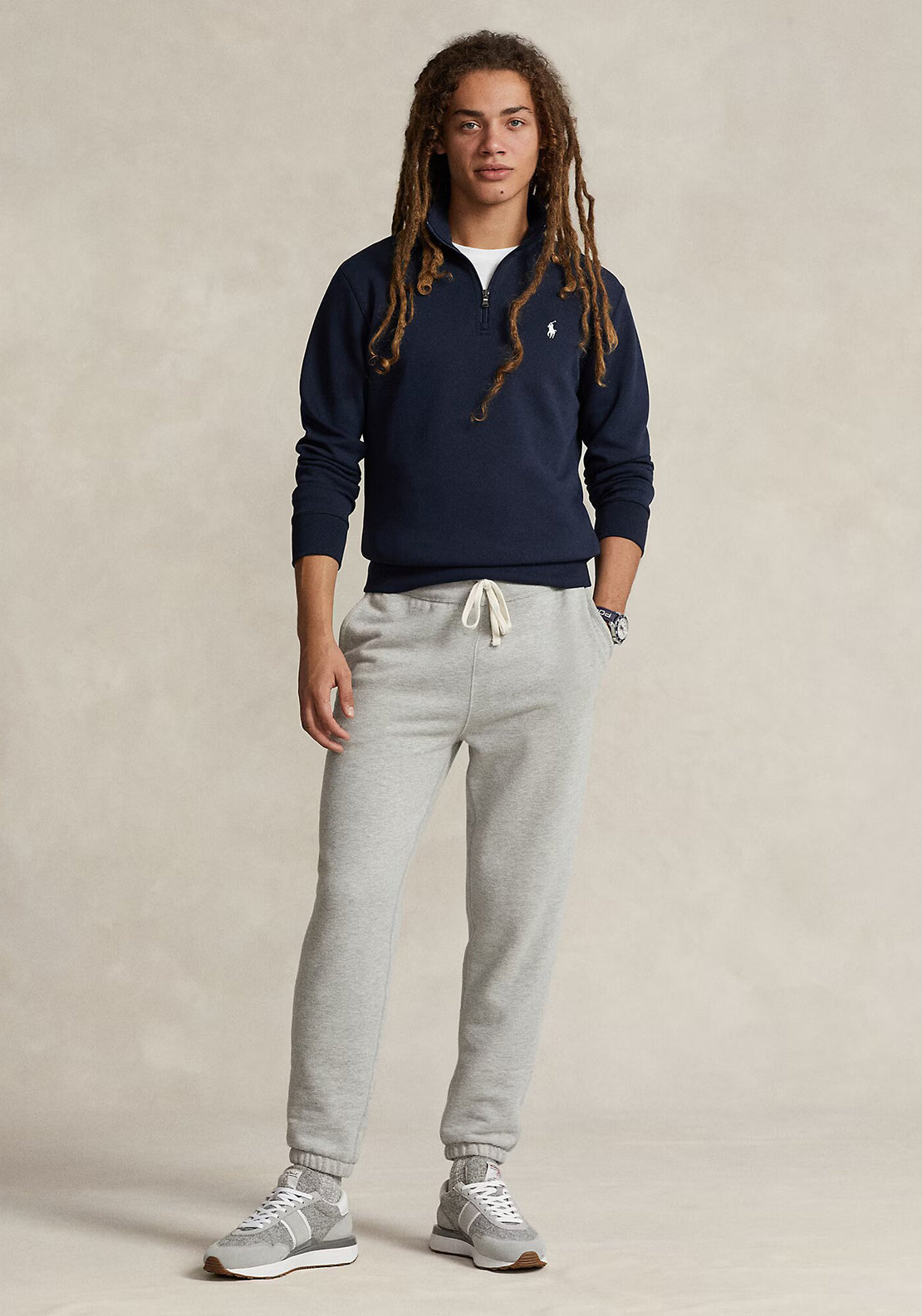Ralph Lauren Quarter Zip Sweatshirt, Aviator Navy - McElhinneys