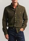 Ralph Lauren Brushed Flannel Shirt, Dark Olive Green
