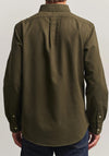 Ralph Lauren Brushed Flannel Shirt, Dark Olive Green