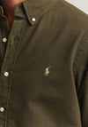 Ralph Lauren Brushed Flannel Shirt, Dark Olive Green