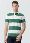 Ralph Lauren Classic Short Sleeve Rugby Shirt, White & Green