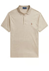 Ralph Lauren Slim Fit Polo Shirt, Light Beige Heather