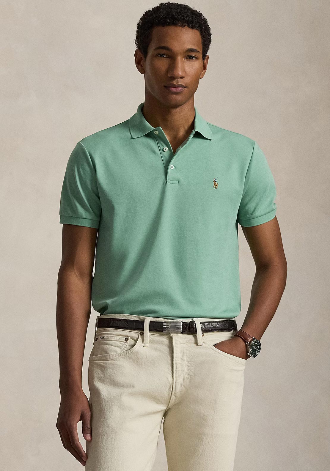 Ralph Lauren Slim Fit Polo Shirt, Mint Green