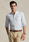 Ralph Lauren Slim Fit Striped Oxford Shirt, Blue & White
