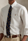 Ralph Lauren Stripe Oxford Shirt, White & Beige