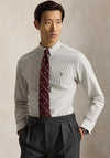 Ralph Lauren Stripe Oxford Shirt, White & Brown
