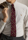 Ralph Lauren Stripe Oxford Shirt, White & Brown