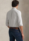 Ralph Lauren Stripe Oxford Shirt, White & Brown