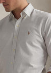 Ralph Lauren Stripe Oxford Shirt, White & Brown
