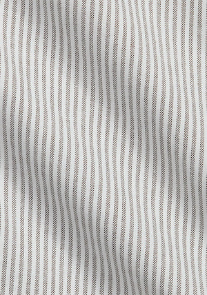 Ralph Lauren Stripe Oxford Shirt, White & Brown