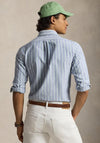 Ralph Lauren Custom Fit Stripe Oxford Shirt, Blue & Green Multi