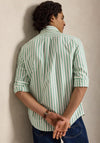 Ralph Lauren Custom Fit Stripe Oxford Shirt, Green