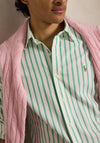 Ralph Lauren Custom Fit Stripe Oxford Shirt, Green