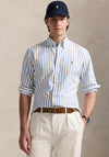 Ralph Lauren Custom Fit Striped Oxford Shirt, Blue & White