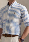 Ralph Lauren Custom Fit Striped Oxford Shirt, Blue & White