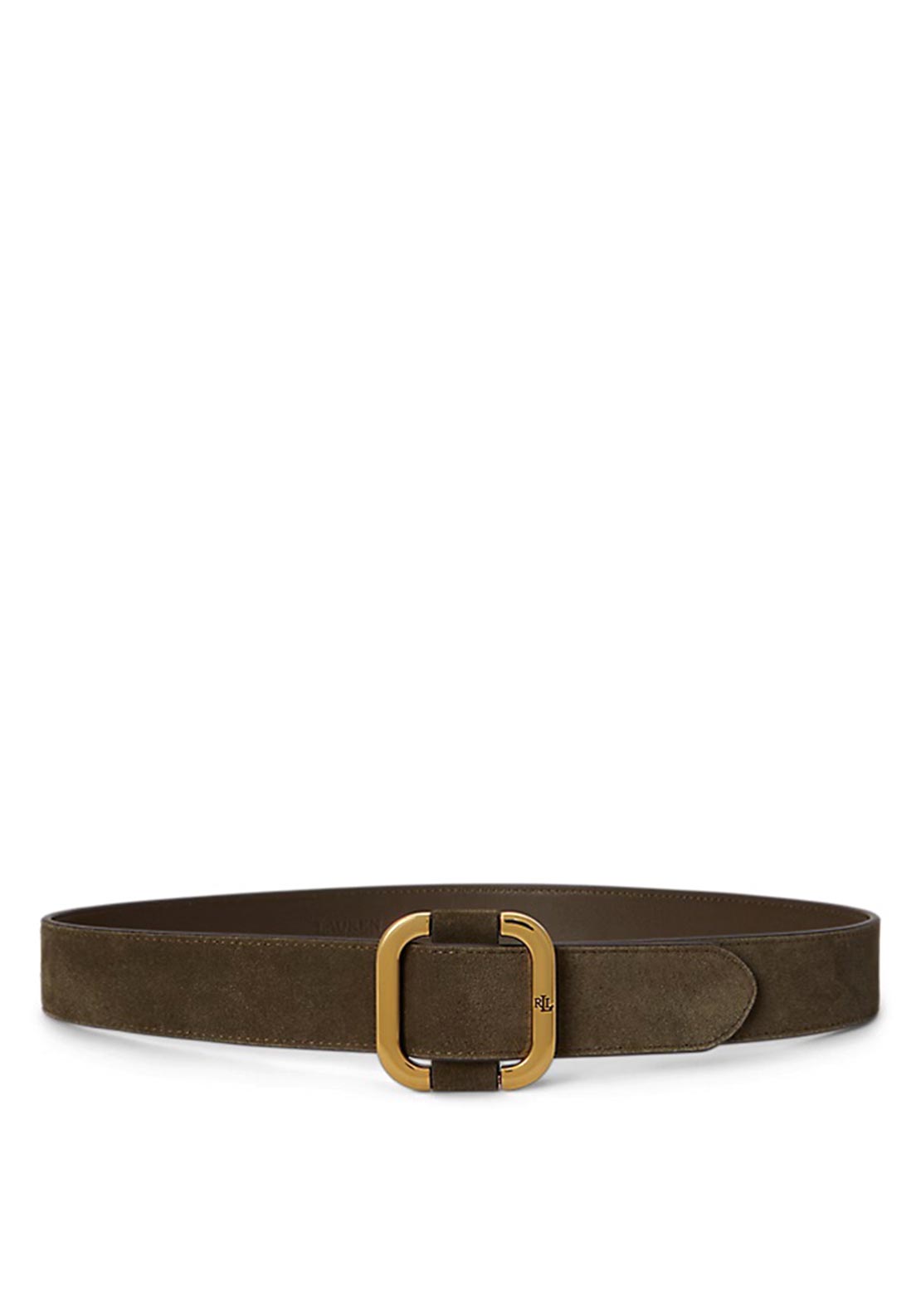 Ralph Lauren Suede Slide Buckle Belt, Botanic Green