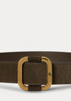 Ralph Lauren Suede Slide Buckle Belt, Botanic Green