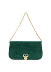 Ralph Lauren Small Suede Tanner Shoulder Bag, Green