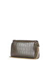 Ralph Lauren Tanner Small Croc Crossbody Bag, Green
