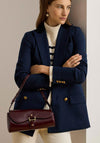 Ralph Lauren Tasha Patent Medium Shoulder Bag, Burgundy