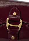 Ralph Lauren Tasha Patent Medium Shoulder Bag, Burgundy