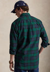 Ralph Lauren Custom Fit Tattersall Oxford Shirt, Navy & Green Multi
