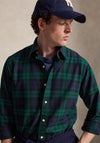 Ralph Lauren Custom Fit Tattersall Oxford Shirt, Navy & Green Multi