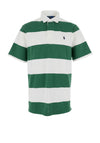 Ralph Lauren Classic Short Sleeve Rugby Shirt, White & Green