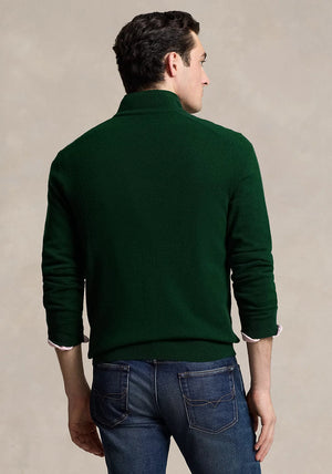 Ralph Lauren Wool Quarter Zip Sweater, Moss Green