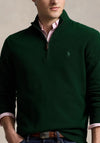 Ralph Lauren Wool Quarter Zip Sweater, Moss Green