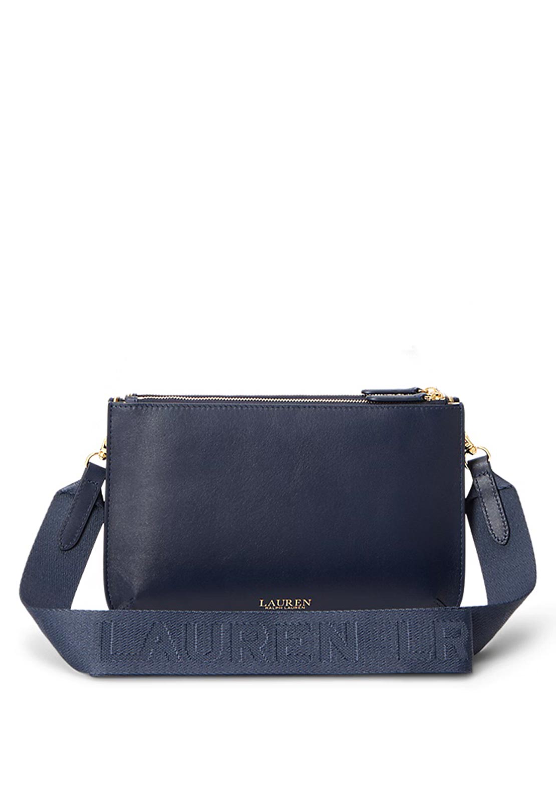 Ralph Lauren Landyn Leather Medium Crossbody Bag, Navy