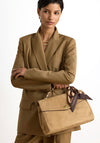 Ralph Lauren Farrah Leather Medium Grab Bag, Warm Beige