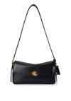 Ralph Lauren Farrah Small Leather Shoulder Bag, Black