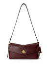 Ralph Lauren Farrah Small Leather Shoulder Bag, Wine
