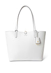 Ralph Lauren Faux Leather Reversible Large Tote Bag, White